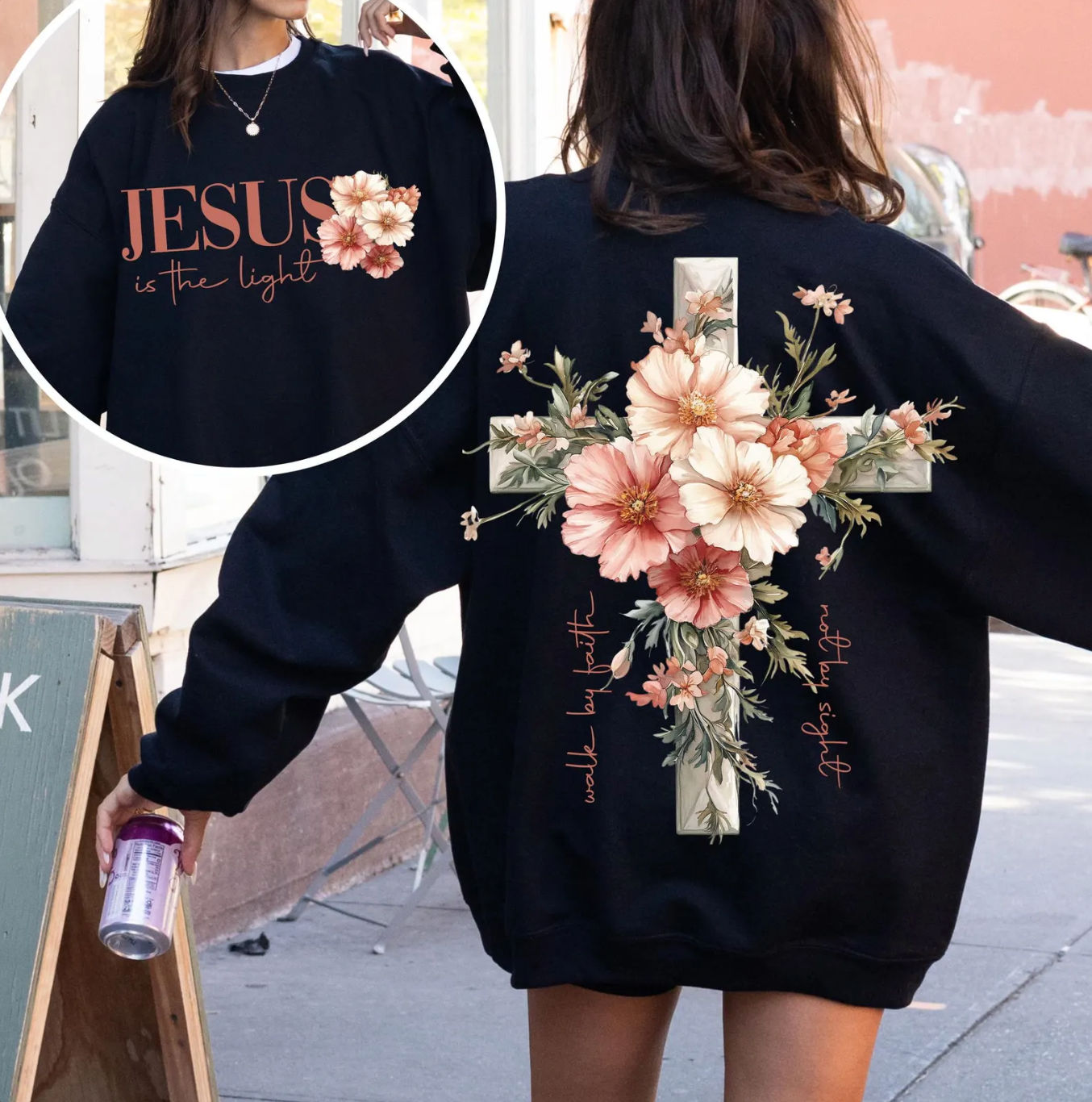 jesus is light-sweatshirt