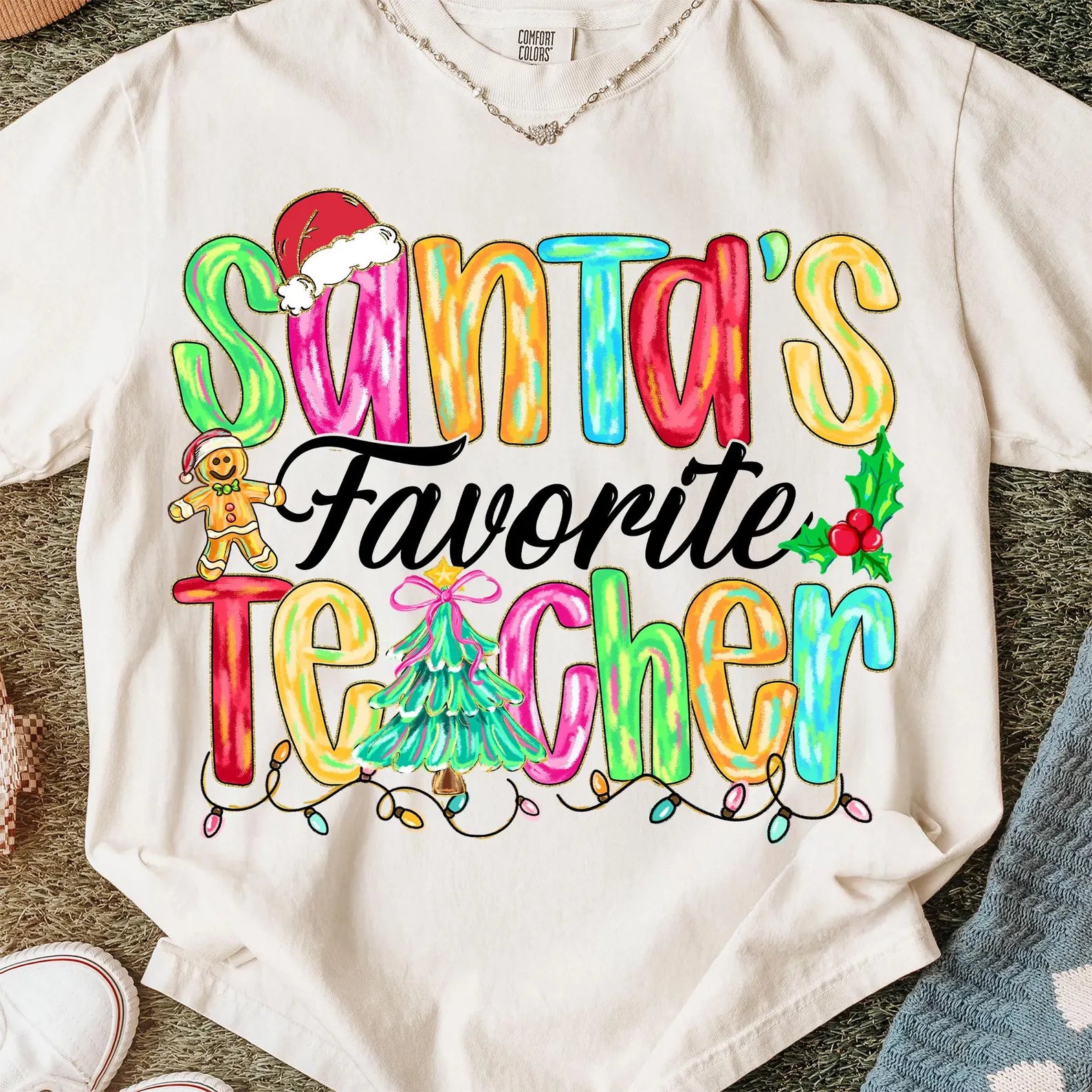 Santas Fav Teacher-Tshirt